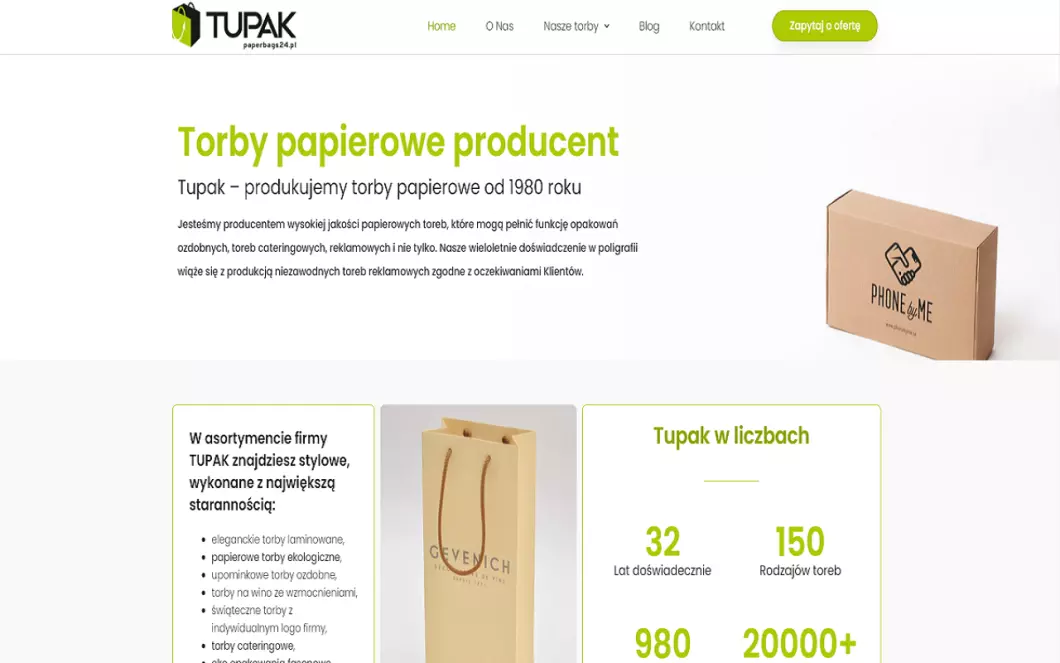 Producent toreb papierowych i laminowanych | Tupak - podgląd