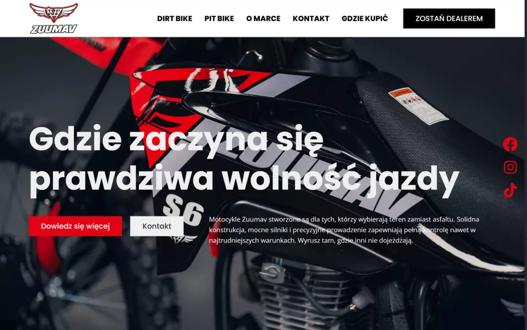 Zuumav - motocykle terenowe - podgląd