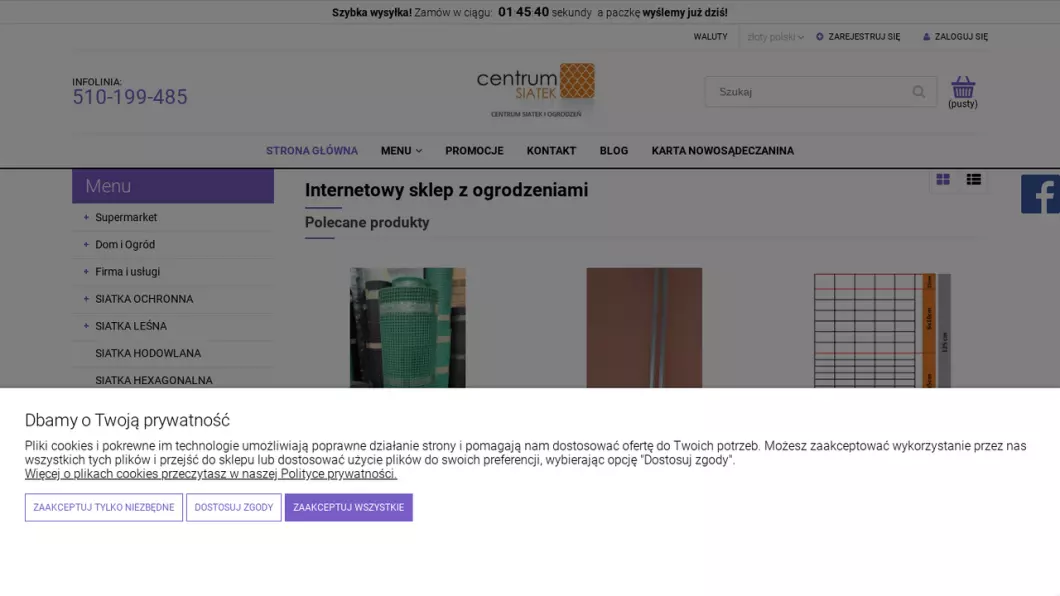 Sklep z ogrodzeniami - centrumgrodzenia.pl - podgląd