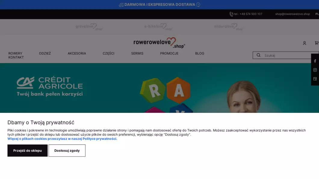 Internetowy sklep rowerowy Kraków | Rowerowelove.shop - podgląd